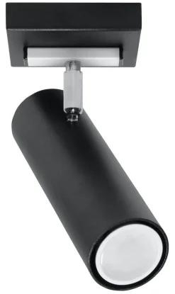 LED Deckenspot Schwarz Silber DIREZIONE - 1 x GU10 Fassung - exkl. LED's