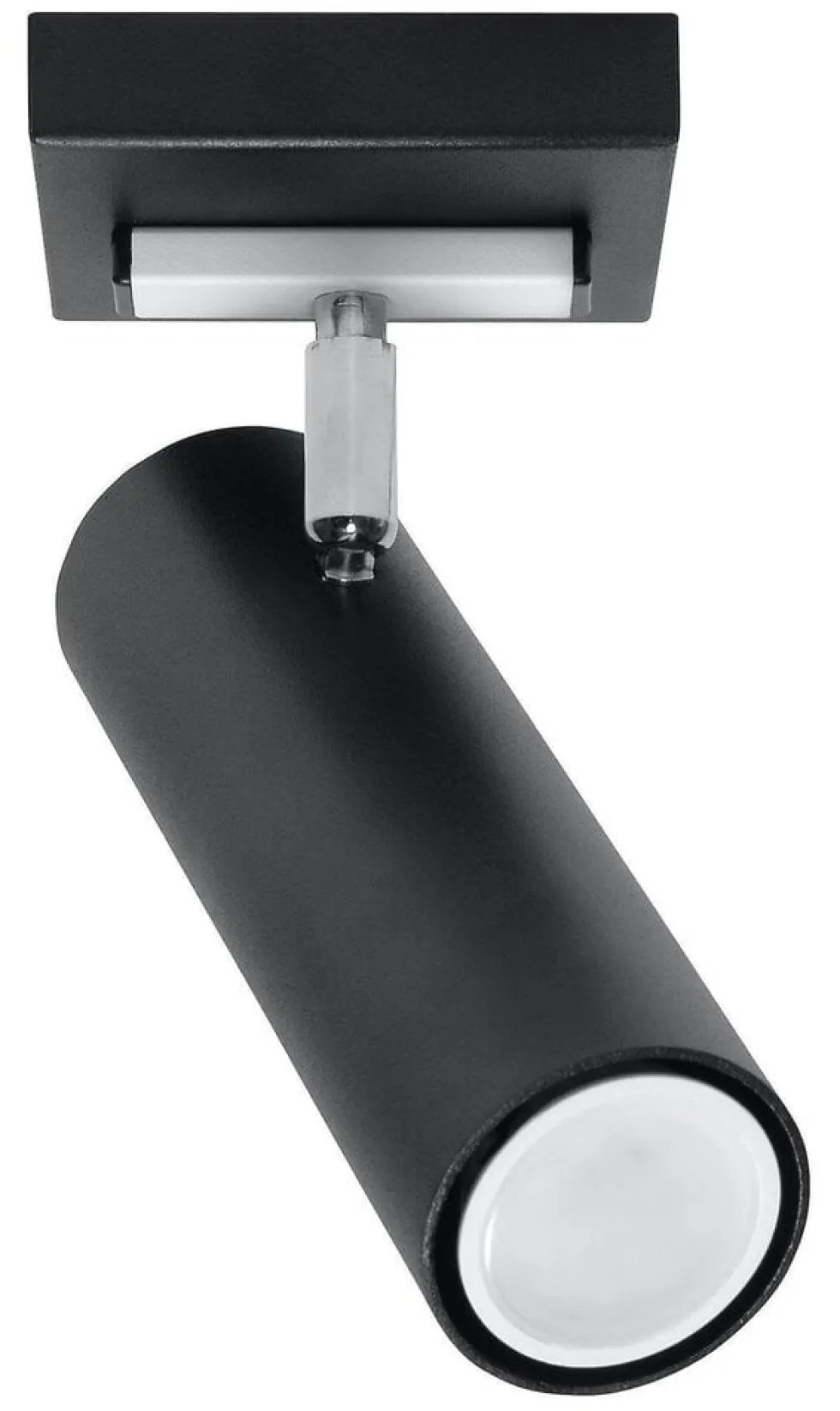 LED Deckenspot Schwarz Silber DIREZIONE - 1 x GU10 Fassung - exkl. LED's