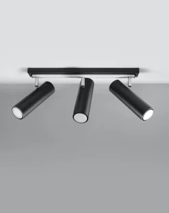LED Deckenspot Schwarz Silber DIREZIONE - 3 x GU10 Fassung - exkl. LED's