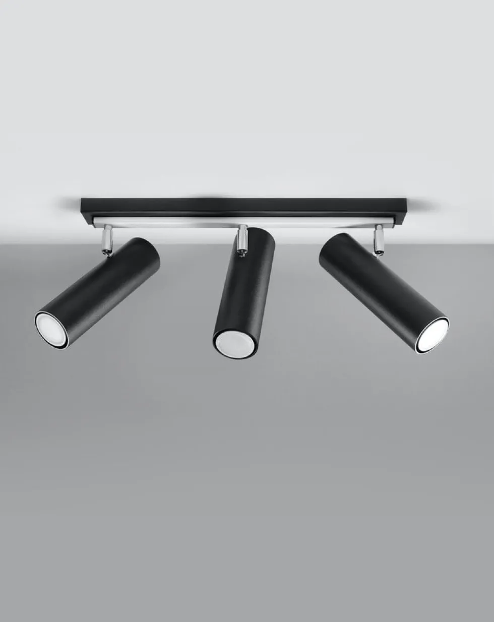 LED Deckenspot Schwarz Silber DIREZIONE - 3 x GU10 Fassung - exkl. LED's