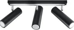 LED Deckenspot Schwarz Silber DIREZIONE - 3 x GU10 Fassung - exkl. LED's