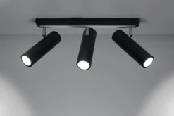 LED Deckenspot Schwarz Silber DIREZIONE - 3 x GU10 Fassung - exkl. LED's