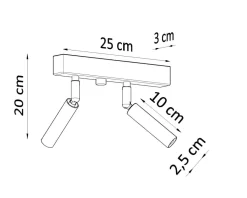 LED Deckenspot Weiß Eyetech - 2 x G9 Fassung - exkl. LED's