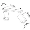 LED Deckenspot Weiß MERIDA - 2 x GU10 Fassung - exkl. LED's