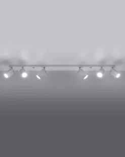 LED Deckenspot Weiß RING - 6 x GU10 Fassung - exkl. LED's