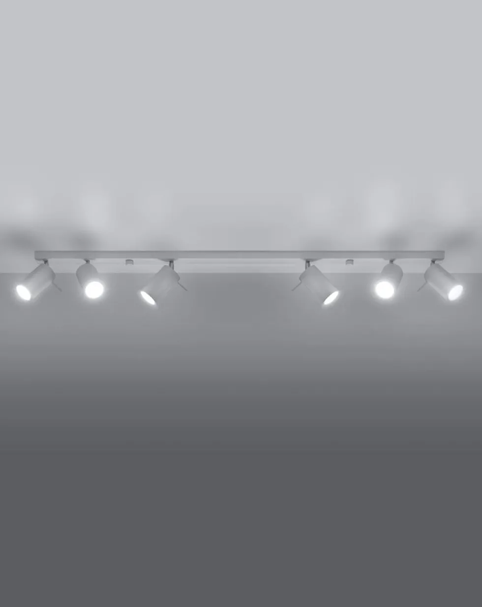 LED Deckenspot Weiß RING - 6 x GU10 Fassung - exkl. LED's