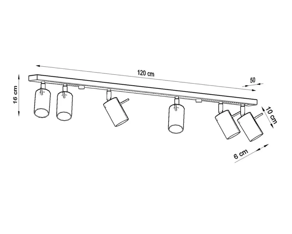 LED Deckenspot Weiß RING - 6 x GU10 Fassung - exkl. LED's