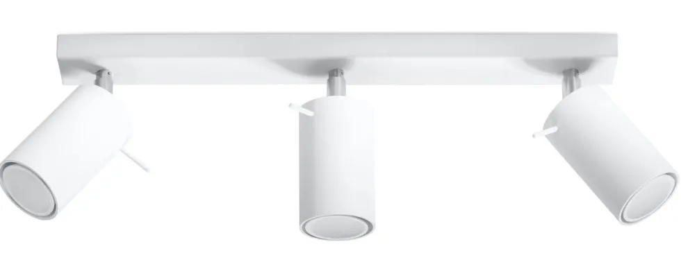 LED Deckenspot Weiß RING - 3 x GU10 Fassung - exkl. LED's
