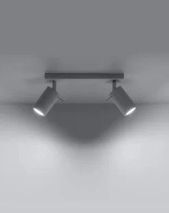 LED Deckenspot Weiß RING - 2 x GU10 Fassung - exkl. LED's