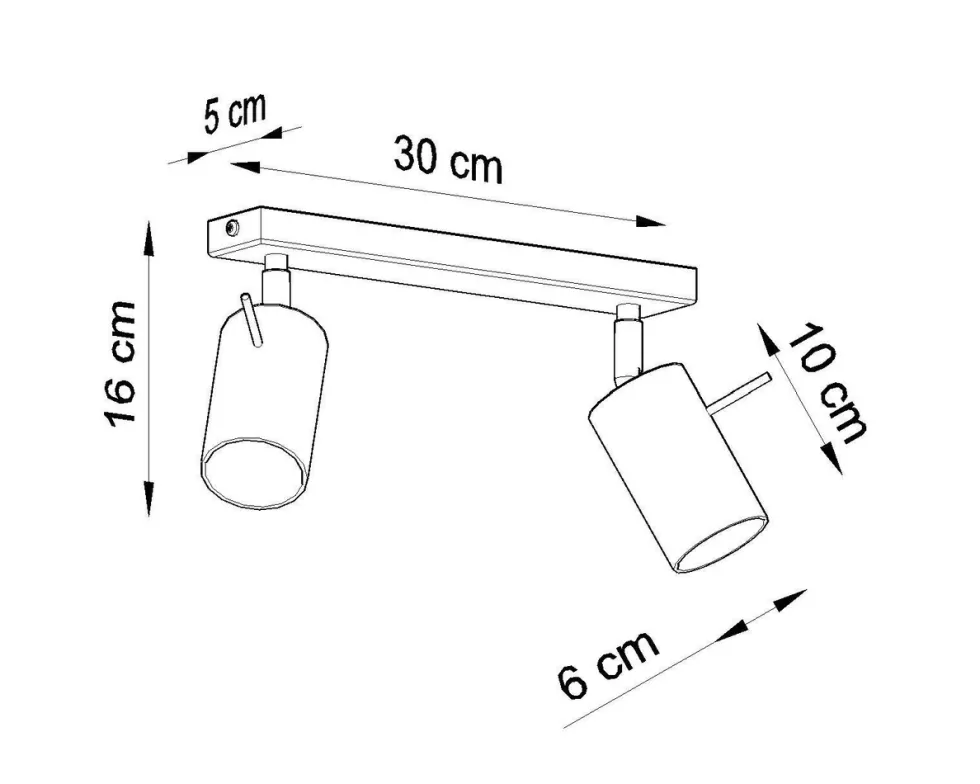 LED Deckenspot Weiß RING - 2 x GU10 Fassung - exkl. LED's
