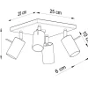 LED Deckenspot Weiß RING - 4 x GU10 Fassung - exkl. LED's