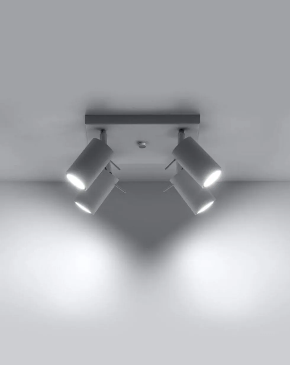 LED Deckenspot Weiß RING - 4 x GU10 Fassung - exkl. LED's