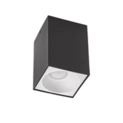 LED Deckenspot - Würfel Mattschwarz 95x95x138 mm - LED Spot optional