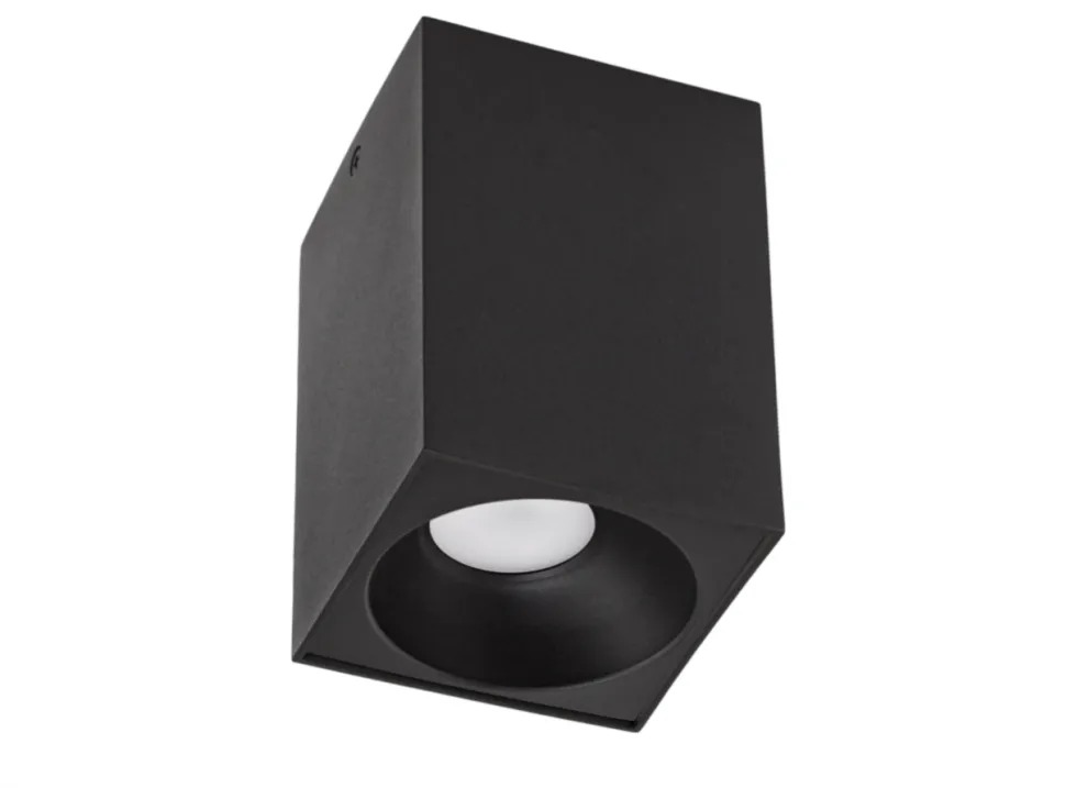 LED Deckenspot - Würfel Mattschwarz 95x95x138 mm - exkl. LED Spot