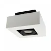 LED-Deckenspot-1 x GU10-Fassung – 145 x 145 x 85 mm – Aluminium – Schwarz – Weiß