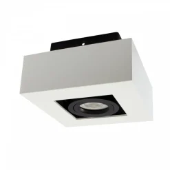 LED-Deckenspot-1 x GU10-Fassung – 145 x 145 x 85 mm – Aluminium – Schwarz – Weiß