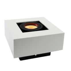 LED-Deckenspot-1 x GU10-Fassung – 145 x 145 x 85 mm – Aluminium – Schwarz – Weiß