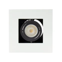 LED-Deckenspot-1 x GU10-Fassung – 145 x 145 x 85 mm – Aluminium – Schwarz – Weiß