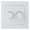LED Dimmer DUO Abdeckrahmen / Abdeckplatte Modern - 84x84mm