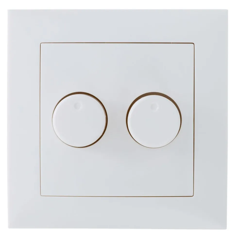 LED Dimmer DUO Abdeckrahmen / Abdeckplatte Modern - 84x84mm