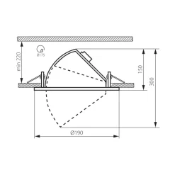 LED Downlight Bananenspot Schwarz - 23W 110Lm pro Watt - 4000K - 3 Jahre Garantie
