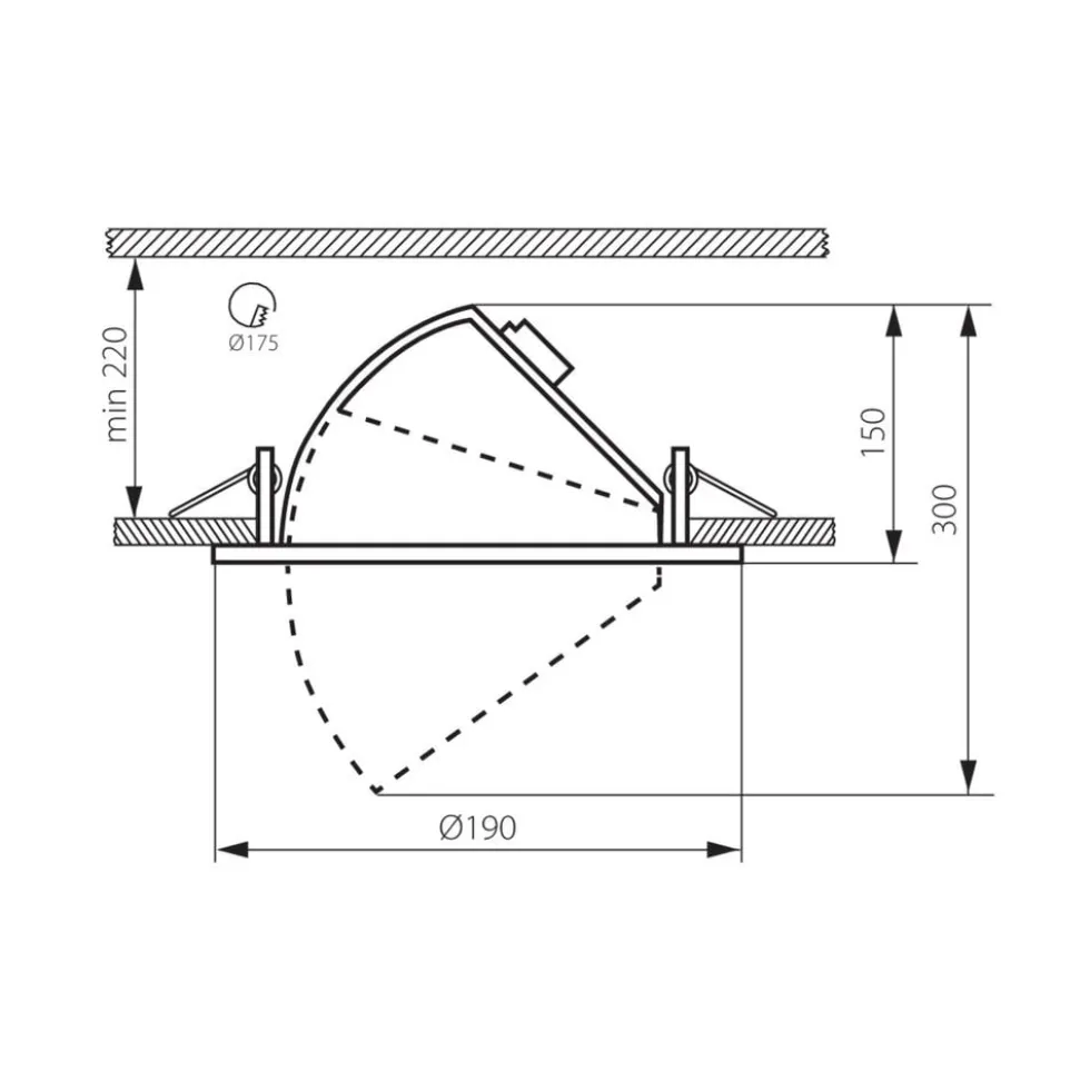 LED Downlight Bananenspot Schwarz - 23W 110Lm pro Watt - 4000K - 3 Jahre Garantie