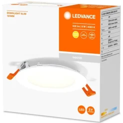LED Downlight Slim Recess Weiß 8W 550lm 110D - 830 Warmweiß | 120mm - Ausschnitt 105mm