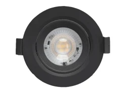 LED Einbauspot dimmbar - 5W entspricht 50W - 3000K Warmweiß - schwenkbar - Schwarz