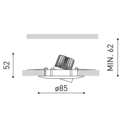 LED Einbauspot dimmbar - 7W entspricht 70W - 2700K Warmweiß - schwenkbar