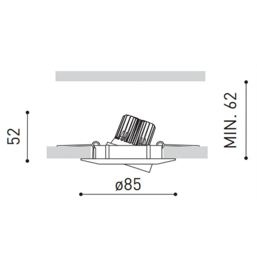LED Einbauspot dimmbar - 7W entspricht 70W - 2700K Warmweiß - schwenkbar