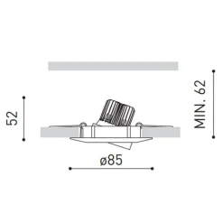LED Einbauspot dimmbar - 7W entspricht 70W - 4000K Neutralweiß - schwenkbar