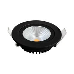 LED Einbauspot Schwarz - 5W dimmbar - Sägegröße 75mm Außengröße 85mm