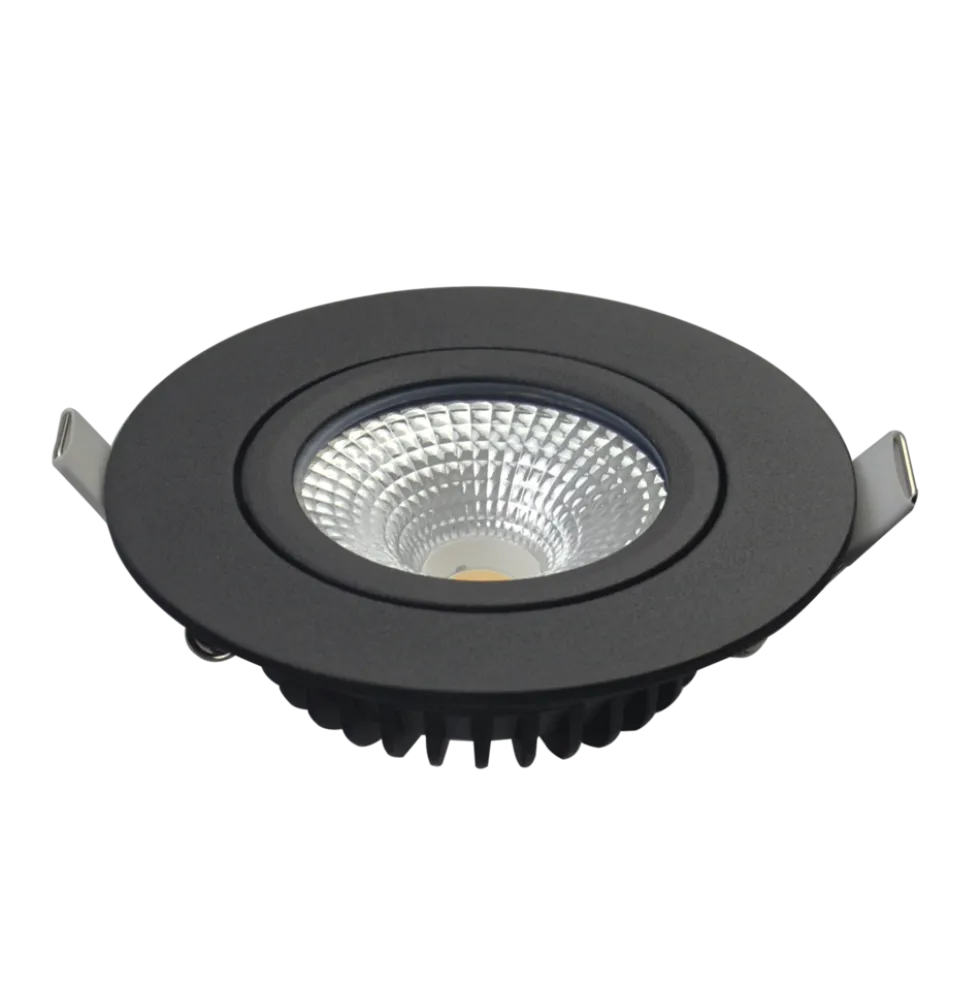 LED Einbauspot Schwarz - 5W 450Lm DIM - 2700K 927 Warmweiß - 5-Jahres-Garantie
