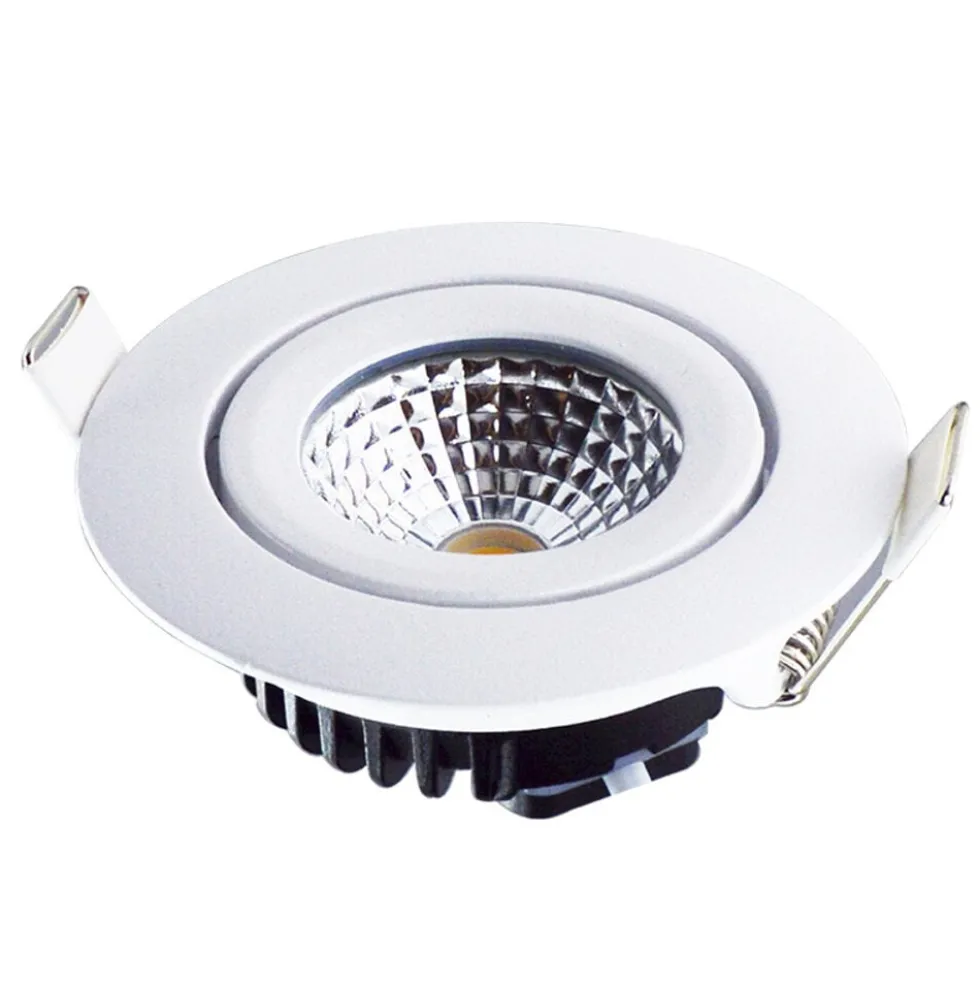 LED Einbauspot Weiß dimmbar - 5W entspricht 50W - schwenkbar - 2700K Warmweiß