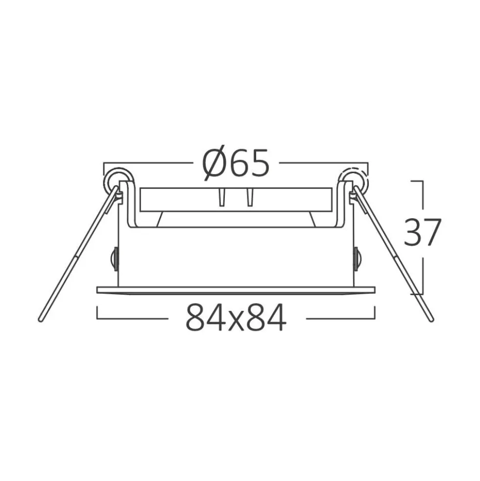 LED Einbauspot Weiß viereckig - für 1 GU10 LED Spot - exkl. LED Spot