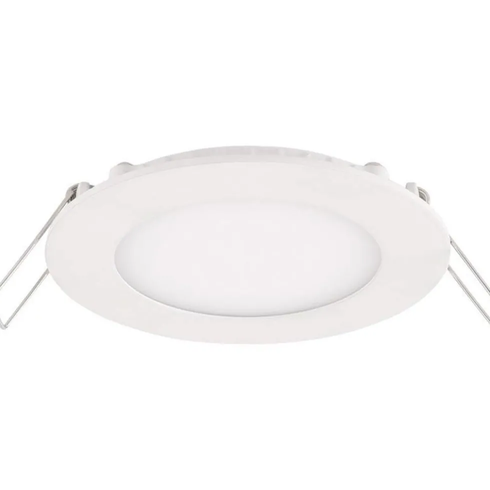 LED Einbaustrahler Downlight rund Aluminium - 6W entspricht 50W - Sägegröße 110mm - 3000K Warmweiß