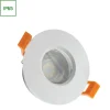 LED-Einbaustrahler für Badezimmer, Schutzart IP65 – Ausschnittmaß 74 mm – Außenmaße 83 mm – Weiß – Aluminium