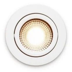 LED-Einbaustrahler IP54 – Weiß, neigbar – 5 W, 450 lm – 2200 K Warmweiß – CRI ><noscript><img width=