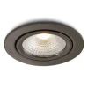 LED-Einbaustrahler 85 mm – IP54 Gun Metal – 5 W 450 lm – 2700 K Warmweiß | Geeignet für Badezimmer. Ausschnittgröße 75 mm – Dimmbar 230 V