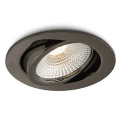LED-Einbaustrahler 85 mm – IP54 Gun Metal – 5 W 450 lm – 2700 K Warmweiß | Geeignet für Badezimmer. Ausschnittgröße 75 mm – Dimmbar 230 V
