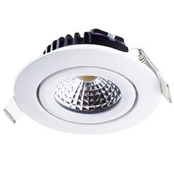 LED Einbaustrahler 85mm - IP65 Weiss - 5W 420Lm - 2700 K 827 Warmweiß | Einbaudurchmesser 75mm – Triac dimmbar | 230v