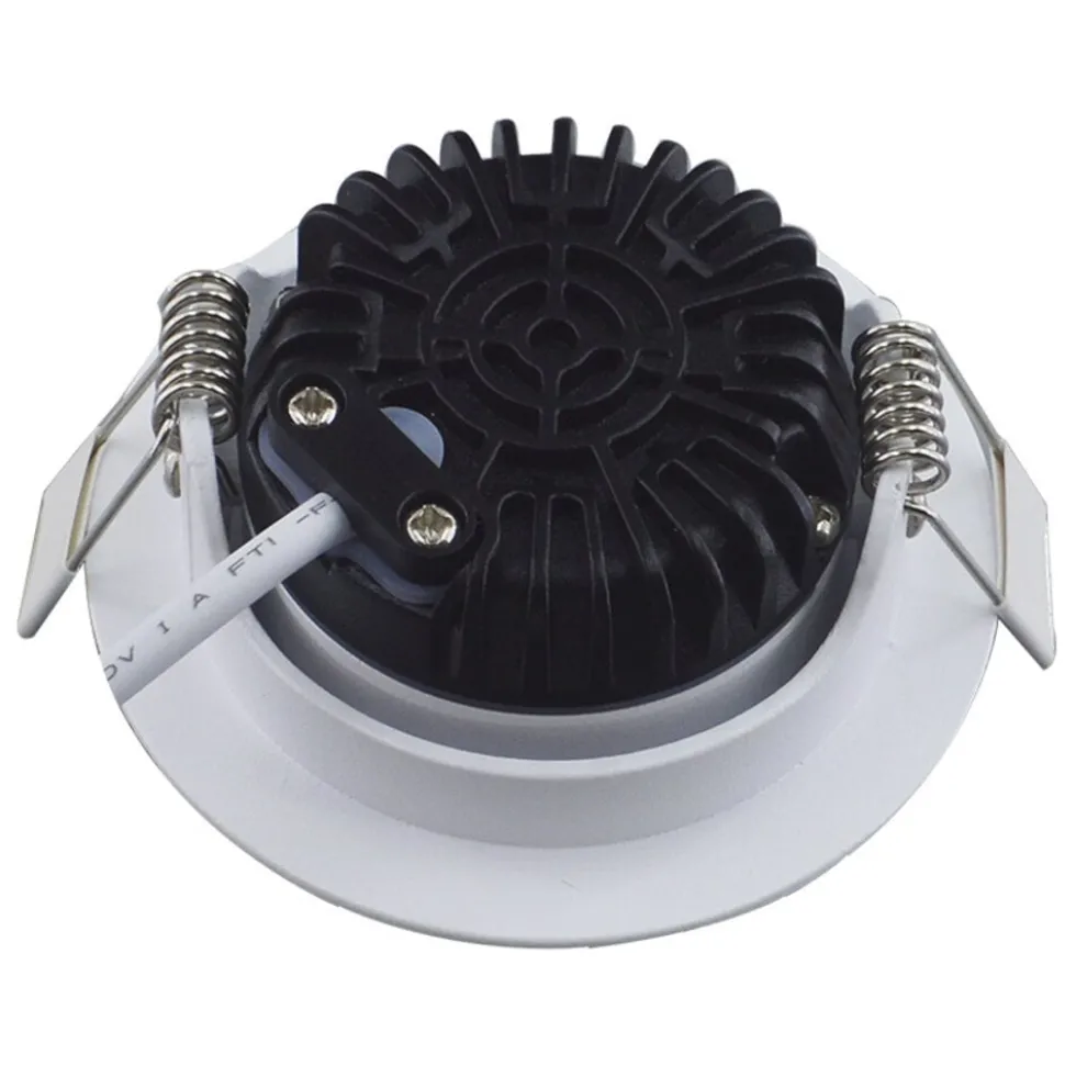 LED Einbaustrahler 85mm - IP65 Weiss - 5W 420Lm - 2700 K 827 Warmweiß | Einbaudurchmesser 75mm – Triac dimmbar | 230v