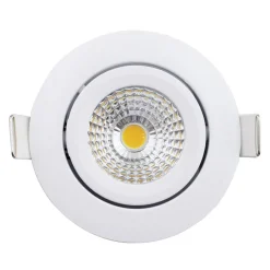 LED Einbaustrahler 85mm - IP65 Weiss - 5W 420Lm - 2700 K 827 Warmweiß | Einbaudurchmesser 75mm – Triac dimmbar | 230v