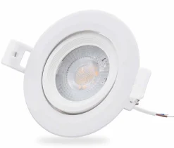 LED Einbaustrahler 90mm - 5W 480Lm - 3000K 830 Warmweiß | Lochmass 70mm - Schwenkbar | Triac Dimmbar - entspricht 50W