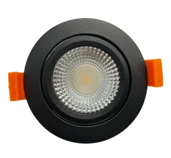 LED Einbaustrahler Schwarz dimmbar - 5W entspricht 50W - Dim to Warm 1800K-2800K