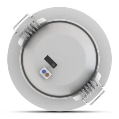 LED-Einbaustrahler - Weiß - 4W - 3CCT - 3000K/4000K/6500K - 480lm - IP44 - 80mm - Schwenkbar - Dimmbar | Ausschnittgröße 68mm