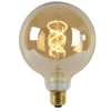 LED Fadenlampe - Ø 12,5 cm - dimmbar - E27 G125 - 1x5W - 2200K extra Warmweiß - Bernsteinfarben