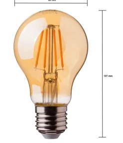 LED Fadenlampe dimmbar - E27 A60 - 4W entspricht 50W - 2200K extra Warmweiß