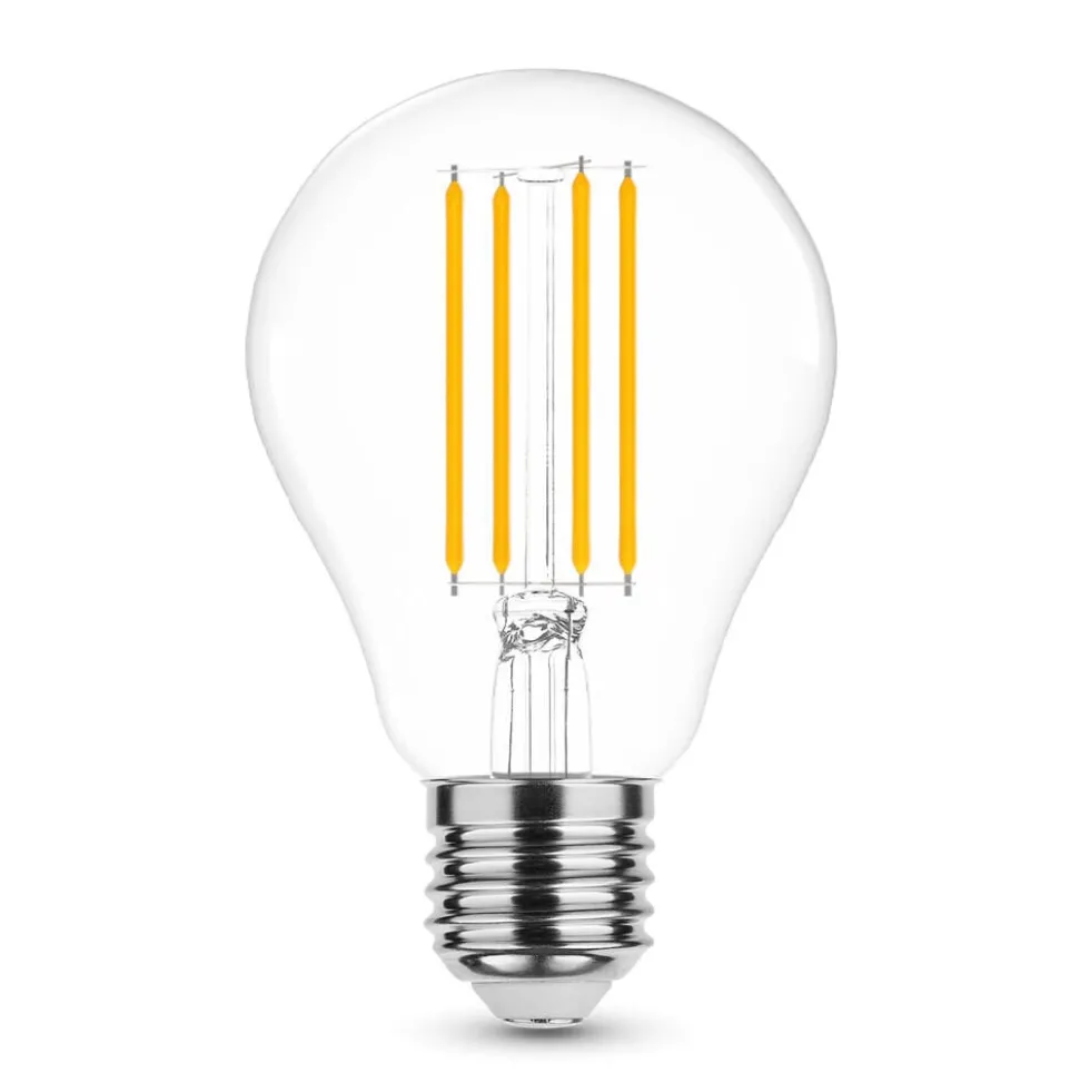 LED Fadenlampe dimmbar - E27 A60 8W - 4000K Neutralweiß