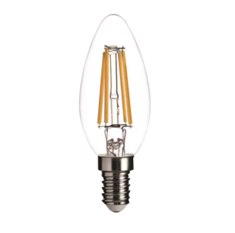 LED Fadenlampe dimmbar - E14 C37 - 5W entspricht 50W - 2700K Warmweiß